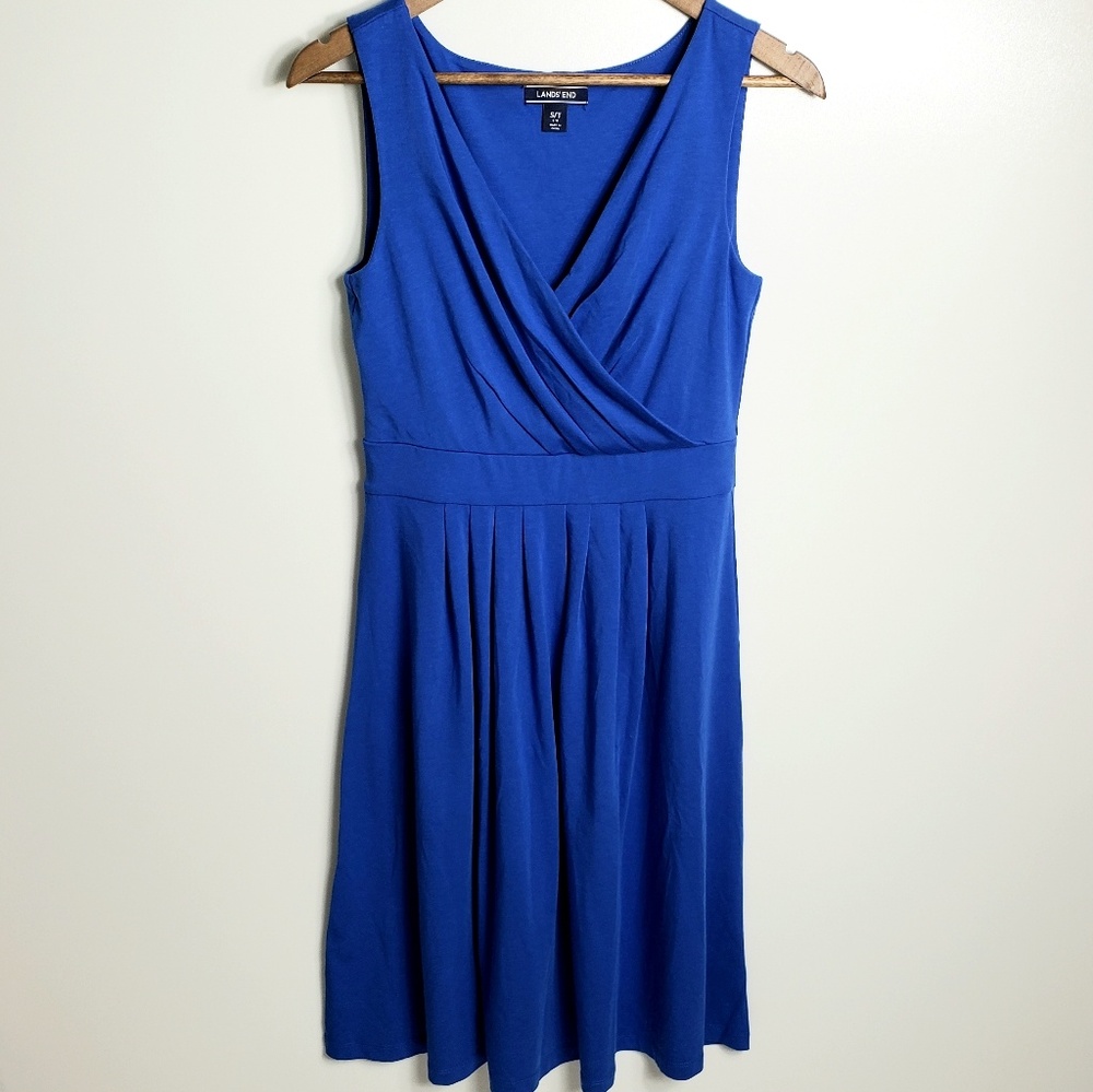 Land's End Royal Blue Fit & Flare Dress